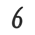 Deltana Deltana RNZ4 4" Numbers, Zinc Die-Cast, Black DEL-RNZ4