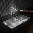 Blanco 443054 Quatrus R0 60/40 Double Bowl Undermount Stainless Kitchen Sink