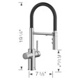 Blanco CAT44299PDSPDUF Catris Flexo Filter-Ready Semi-Pro Pull-Down Dual-Spray Kitchen Faucet - PVD Steel