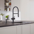 Blanco CAT44299PDSPDUF Catris Flexo Filter-Ready Semi-Pro Pull-Down Dual-Spray Kitchen Faucet - PVD Steel