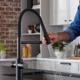 Blanco CAT44299PDSPDUF Catris Flexo Filter-Ready Semi-Pro Pull-Down Dual-Spray Kitchen Faucet - PVD Steel