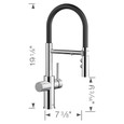 Blanco CAT44299PDSPDUF Catris Flexo Filter-Ready Semi-Pro Pull-Down Dual-Spray Kitchen Faucet - PVD Steel