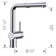 Blanco LIN526FAK Linus Low Arc Pull-Out Dual-Spray Kitchen Faucet