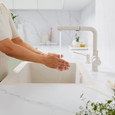 Blanco LIN526FAK Linus Low Arc Pull-Out Dual-Spray Kitchen Faucet
