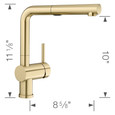 Blanco LIN526FAK Linus Low Arc Pull-Out Dual-Spray Kitchen Faucet