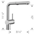Blanco LIN526FAK Linus Low Arc Pull-Out Dual-Spray Kitchen Faucet