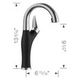Blanco ART442FAB Artona Pull-Down Dual-Spray Bar Faucet - PVD Steel/Coal Black