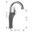 Blanco ART442FAB Artona Pull-Down Dual-Spray Bar Faucet - PVD Steel/Coal Black