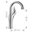 Blanco ART442FAB Artona Pull-Down Dual-Spray Bar Faucet - PVD Steel/Coal Black