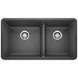 Blanco PRE442SIKD Precis SILGRANIT 60/40 Double Bowl Undermount Kitchen Sink