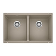 Blanco PRE442SIKD Precis SILGRANIT 60/40 Double Bowl Undermount Kitchen Sink