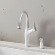 Blanco ART442FAK Artona Pull-Down Dual-Spray Kitchen Faucet - PVD Steel/Soft White