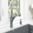 Blanco ART442FAK Artona Pull-Down Dual-Spray Kitchen Faucet - PVD Steel/Soft White