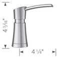 Blanco ART442SOA Artona Soap Dispenser - PVD Steel/Soft White