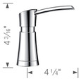 Blanco ART442SOA Artona Soap Dispenser - PVD Steel/Soft White