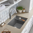 Blanco LIV443SIKS Liven SILGRANIT Single Bowl Dual Mount Kitchen Sink