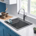 Blanco LIV443SIKS Liven SILGRANIT Single Bowl Dual Mount Kitchen Sink