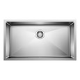 Blanco CUV52475SIK Cuvee R15 28" Single Bowl Undermount Stainless Steel Kitchen Sink Blanco CUV52475SIK Cuvee R15 28" Single Bowl Undermount Stainless Steel Kitchen Sink