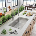 Blanco CUV52475SIK Cuvee R15 28" Single Bowl Undermount Stainless Steel Kitchen Sink Blanco CUV52475SIK Cuvee R15 28" Single Bowl Undermount Stainless Steel Kitchen Sink