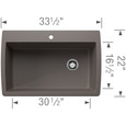 Blanco DIA440SSS Diamond SILGRANIT Super Single Dual Mount Kitchen Sink