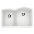 Blanco DIA440D4060 Diamond SILGRANIT 40/60 Reverse Double Bowl Undermount Kitchen Sink with Low Divide