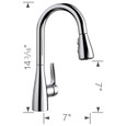 Blanco ATU4422FAB Atura Pull-Down Dual-Spray Bar Faucet