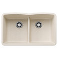 Blanco DIA440DD50 Diamond SILGRANIT 50/50 Double Bowl Undermount Kitchen Sink with Low Divide