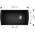 Blanco DIA440SSUS Diamond SILGRANIT Super Single Undermount Kitchen Sink