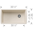 Blanco DIA440SSUS Diamond SILGRANIT Super Single Undermount Kitchen Sink