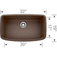 Blanco VAL442SIK Valea SILGRANIT Single Bowl Undermount Kitchen Sink