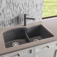 Blanco DIA440DD60 Diamond SILGRANIT 60/40 Double Bowl Undermount Kitchen Sink with Low Divide