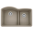 Blanco DIA440DD60 Diamond SILGRANIT 60/40 Double Bowl Undermount Kitchen Sink with Low Divide
