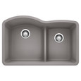 Blanco DIA440DD60 Diamond SILGRANIT 60/40 Double Bowl Undermount Kitchen Sink with Low Divide