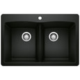 Blanco DIA440DDU50 Diamond SILGRANIT 50/50 Double Bowl Dual Mount Kitchen Sink