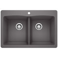 Blanco DIA440DDU50 Diamond SILGRANIT 50/50 Double Bowl Dual Mount Kitchen Sink