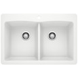Blanco DIA440DDU50 Diamond SILGRANIT 50/50 Double Bowl Dual Mount Kitchen Sink