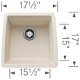 Blanco PER4400SIB Performa SILGRANIT Undermount Bar Sink