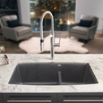 Blanco PER4400SIKD60 Performa SILGRANIT 60/40 Double Bowl Undermount Kitchen Sink with Low Divide