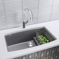 Blanco PER4400SIKS Performa Cascade SILGRANIT Single Bowl Undermount Kitchen Sink with Colander