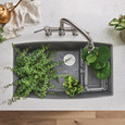 Blanco PER4400SIKS Performa Cascade SILGRANIT Single Bowl Undermount Kitchen Sink with Colander