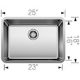 Blanco FOR237SIK Formera Single Bowl Undermount Stainless Steel Kitchen Sink