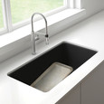 Blanco PRC442SIKDR Precis SILGRANIT 60/40 Reversible Double Bowl Undermount Kitchen Sink with Low Divide