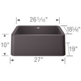 Blanco IKO402SIKS Ikon SILGRANIT Single Bowl Apron-Front Farmhouse Sink