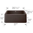 Blanco IKO402SIKS Ikon SILGRANIT Single Bowl Apron-Front Farmhouse Sink