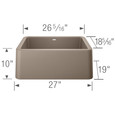 Blanco IKO402SIKS Ikon SILGRANIT Single Bowl Apron-Front Farmhouse Sink