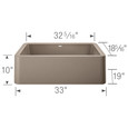 Blanco IKO402SIKS Ikon SILGRANIT Single Bowl Apron-Front Farmhouse Sink