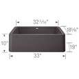 Blanco IKO402SIKS Ikon SILGRANIT Single Bowl Apron-Front Farmhouse Sink