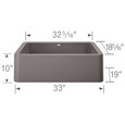 Blanco IKO402SIKS Ikon SILGRANIT Single Bowl Apron-Front Farmhouse Sink