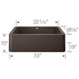Blanco IKO402SIKS Ikon SILGRANIT Single Bowl Apron-Front Farmhouse Sink