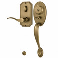 Weslock 1445 Dummy Lexington Handleset with Bordeau Lever - Antique Brass, Right Hand